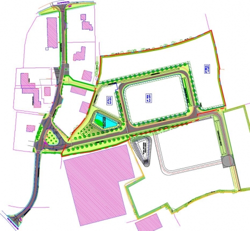 plan du parc d'activités le champ rouatard à Romillé